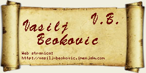 Vasilj Beoković vizit kartica